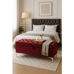 Kufer Pikowany CHESTERFIELD Bordo  / Model  Q-1 Rozmiary od 50 cm do 200 cm
